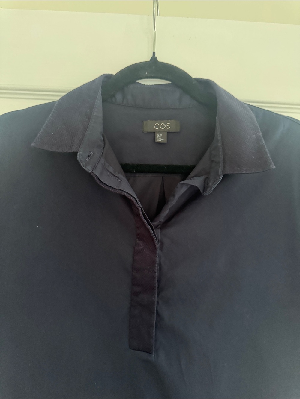 COS Navy Polo Dress with Short Sleeves - Picture 3 of 6